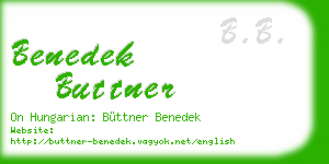 benedek buttner business card