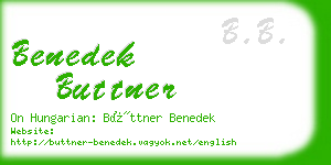 benedek buttner business card